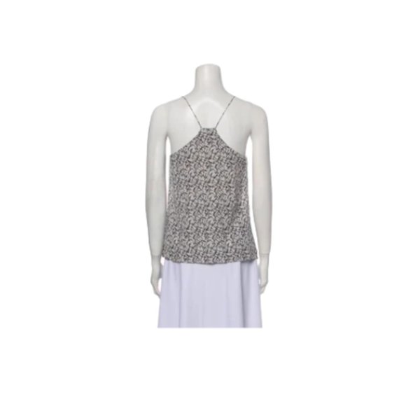 Joie Tank Top Grey Printed V-Neck - Picture 3 of 3